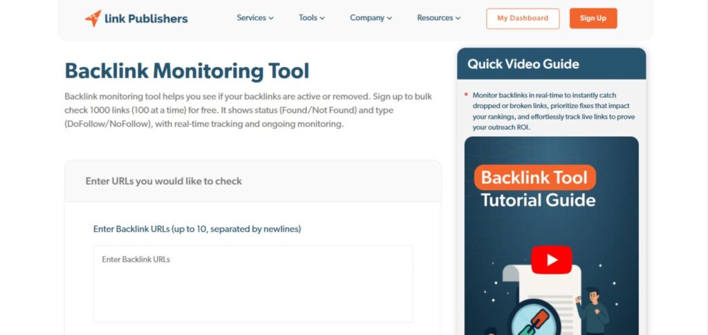 backlink mmonitoring tools by link publishers