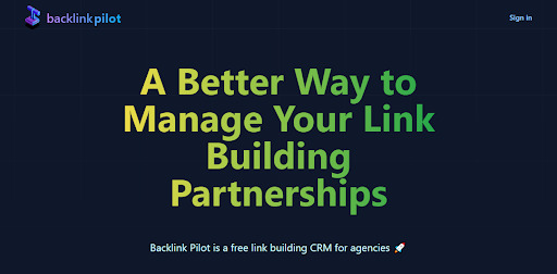 Backlink Pilot backlink monitoring tool