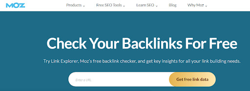 Moz Link Explorer tool to track backlinks