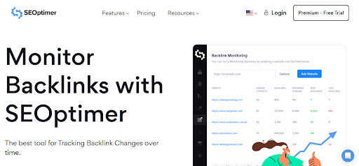 SEOptimer tool to monitor backlinks
