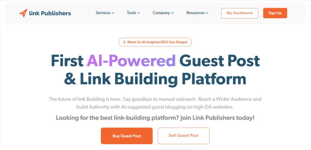 link publishers - link buying platform