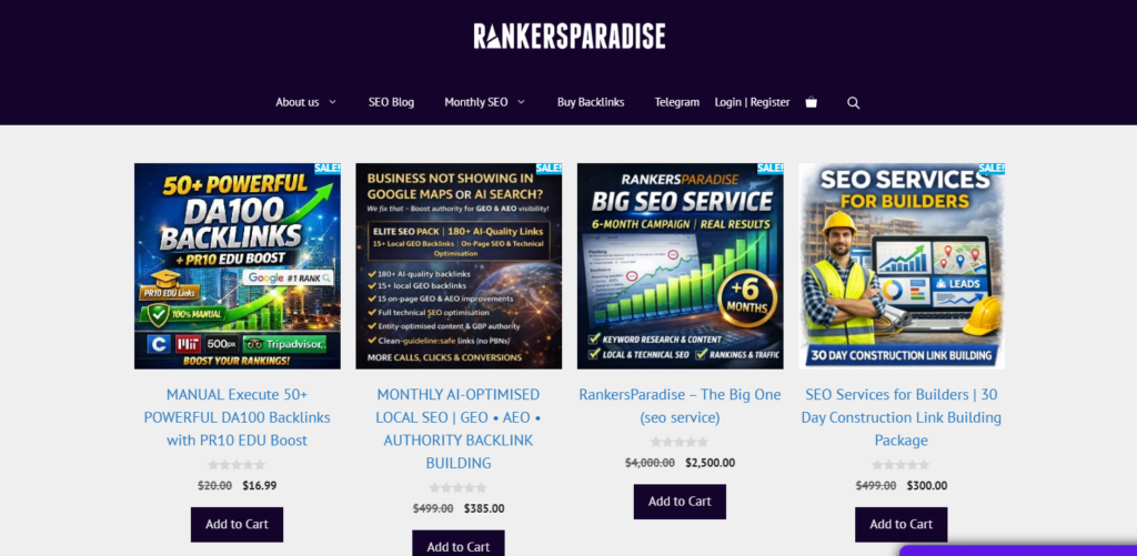 rankers paradise website