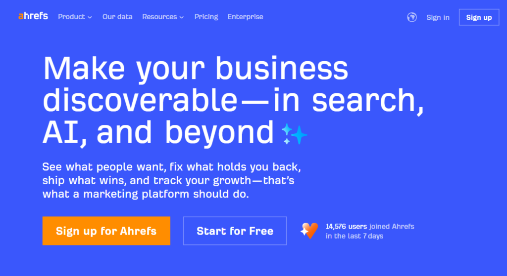 ahref link building tool