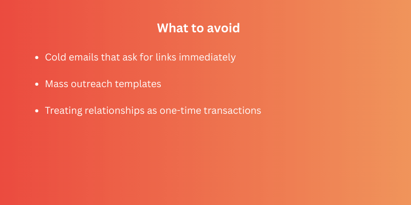 What to avoid