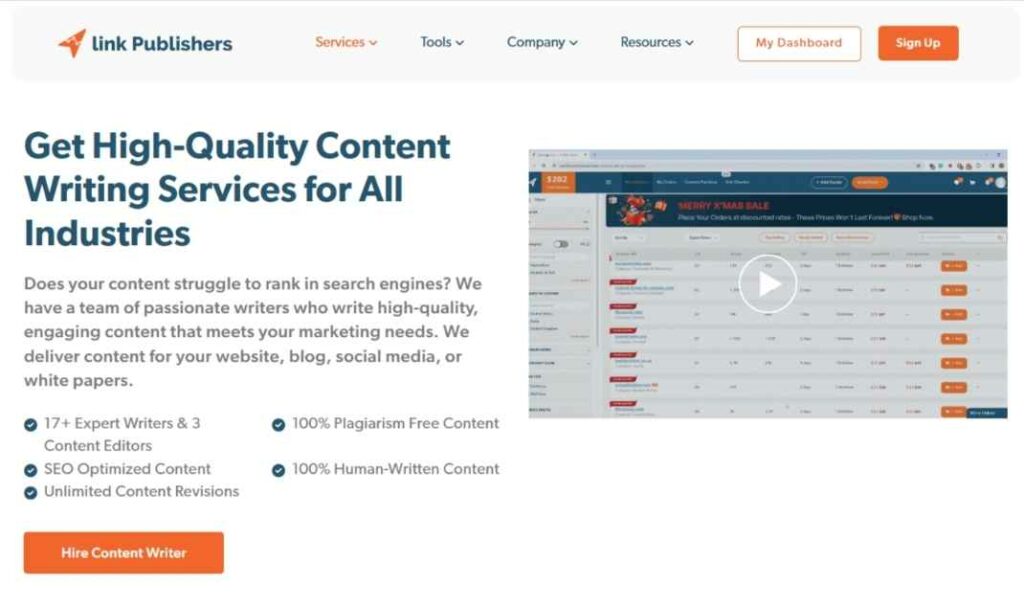 link publishers best content writing service provider