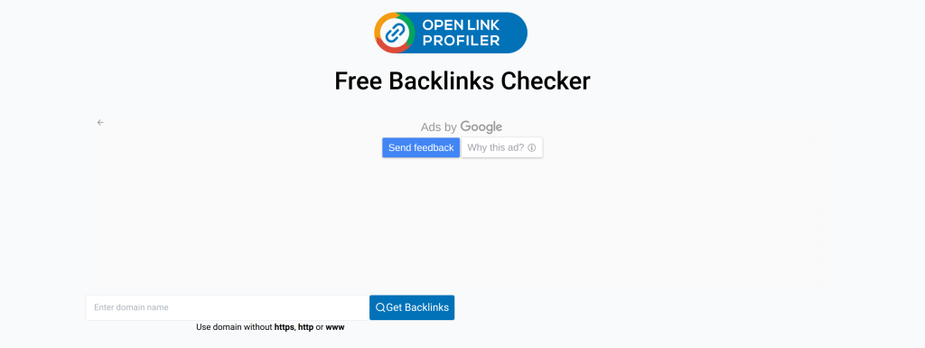 Free backlinks checker