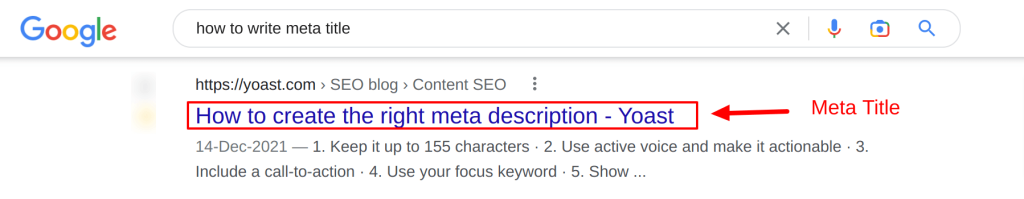 how to write meta title