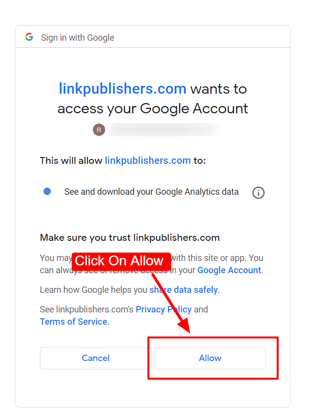 verify google analytics account