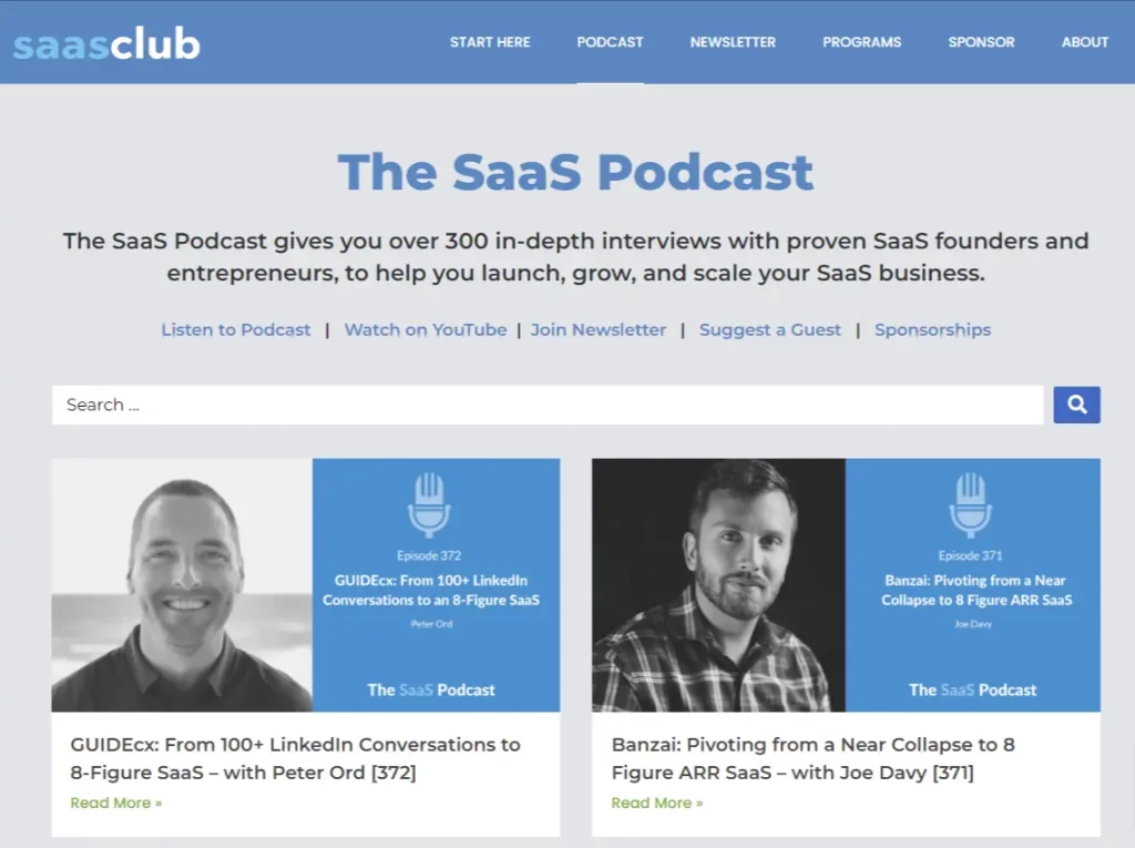 SAAS link building with podcast