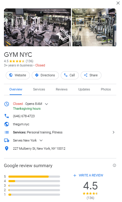 local seo for gyms