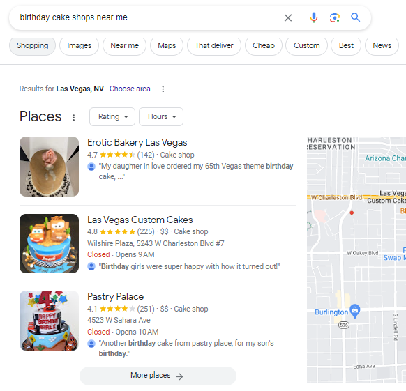 How local SEO pack shows in SERP