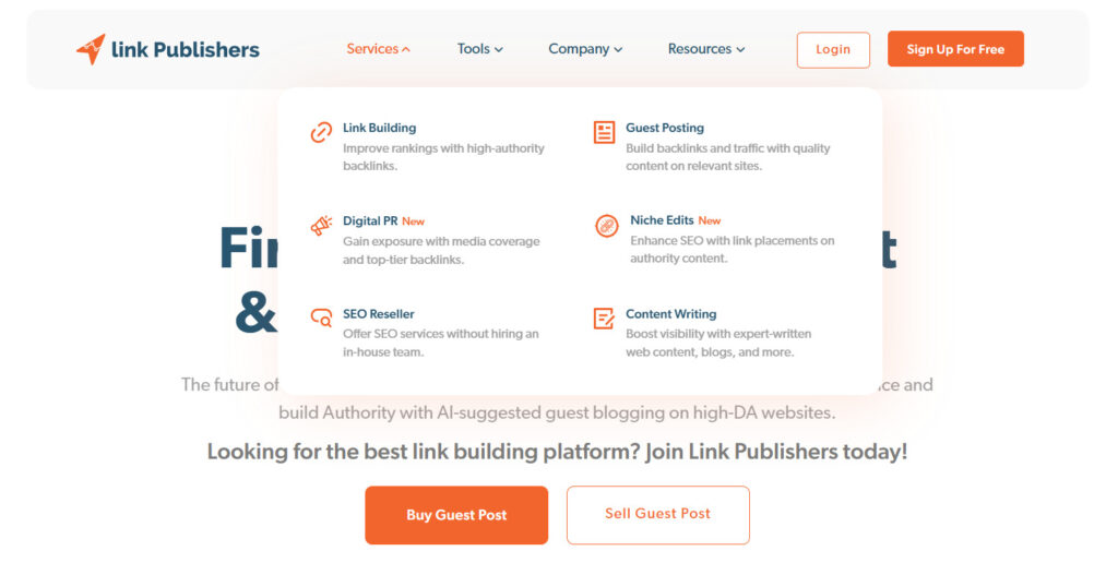 link publishers digital pr agency